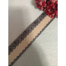 Лента репсовая с рисунком 25мм, цена за 1 м